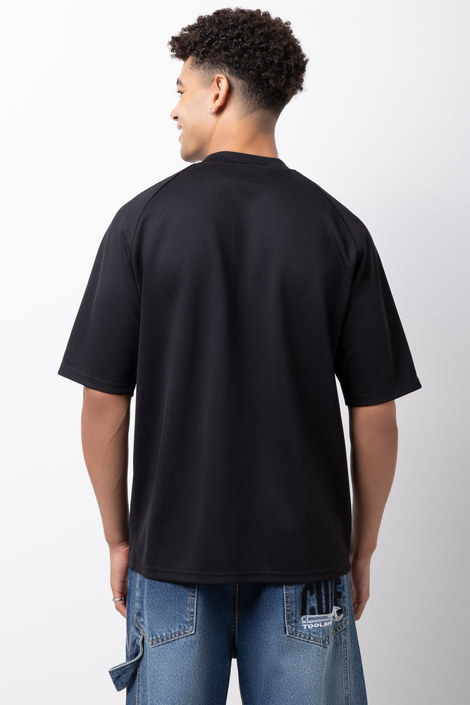 Unrivalled Graphic Baseball Shirt Black (2)