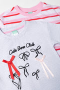 Striped and Graphic Girls T-Shirts (1)