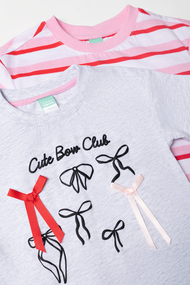 Striped and Graphic Girls T-Shirts (1)