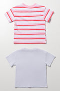 Striped and Graphic Girls T-Shirts (2)