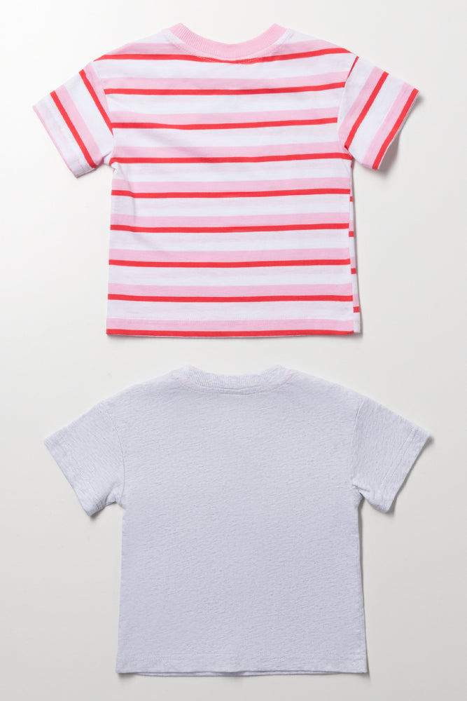Striped and Graphic Girls T-Shirts (2)