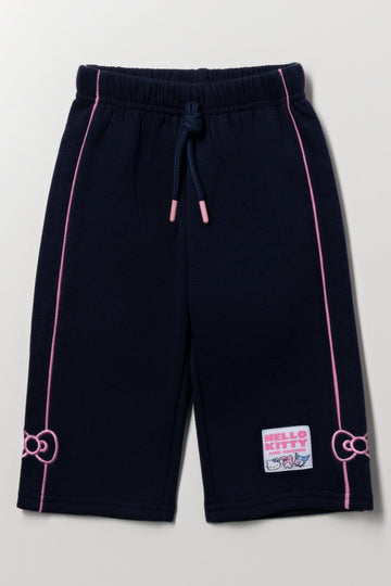 Hello Kitty Wide Leg Trackpants Navy