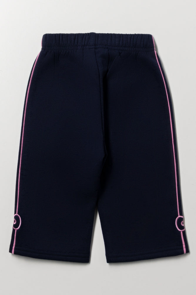Hello Kitty Wide Leg Trackpants Navy (2)