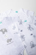 3 Pack Short Sleeve Body Vests Safari White (1)
