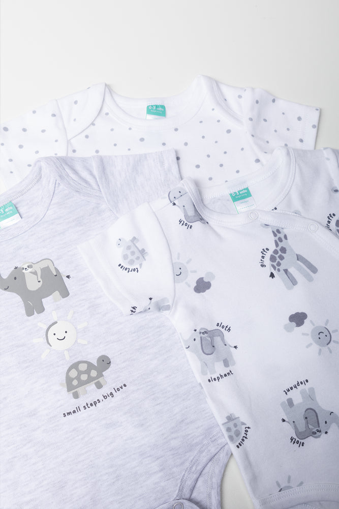 3 Pack Short Sleeve Body Vests Safari White (1)