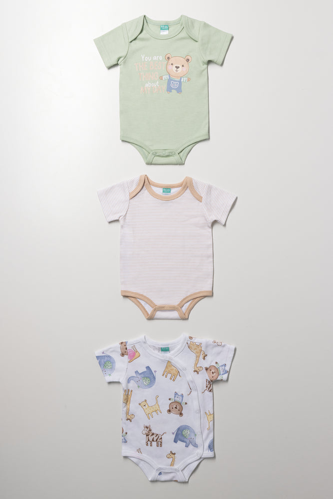 3 Pack Baby Buddy Bear Body Vests