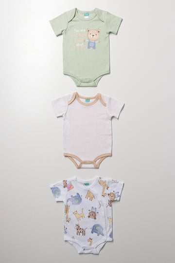 3 Pack Baby Buddy Bear Body Vests
