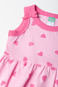 Pink Heart Print Baby Dress (1)