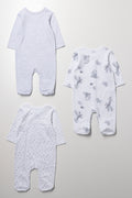 3 Pack Safari Print Sleepsuits (2)