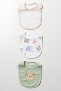 3 Pack Buddy Bear Baby Bibs