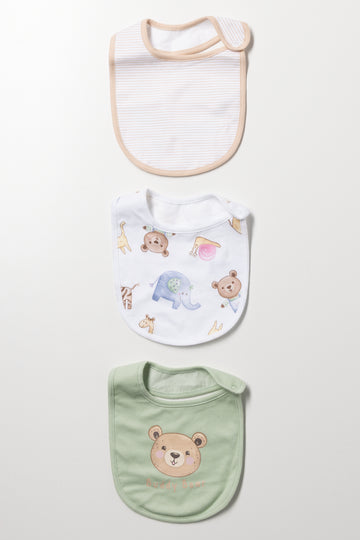 3 Pack Buddy Bear Baby Bibs