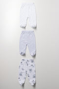3 Pack Leggings Safari White