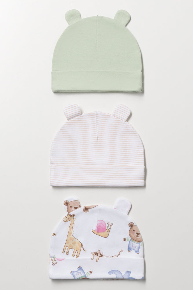 3 Pack Buddy Bear Baby Hats
