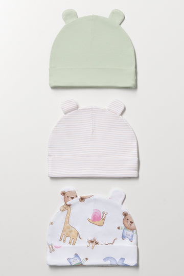 3 Pack Buddy Bear Baby Hats