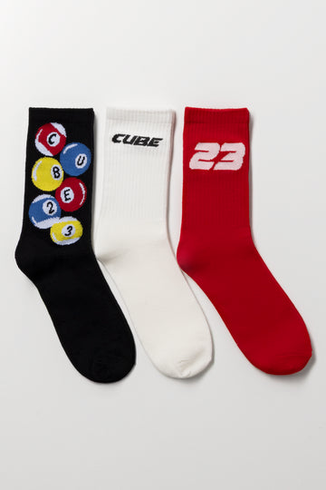 3 Pack Socks Multicolour