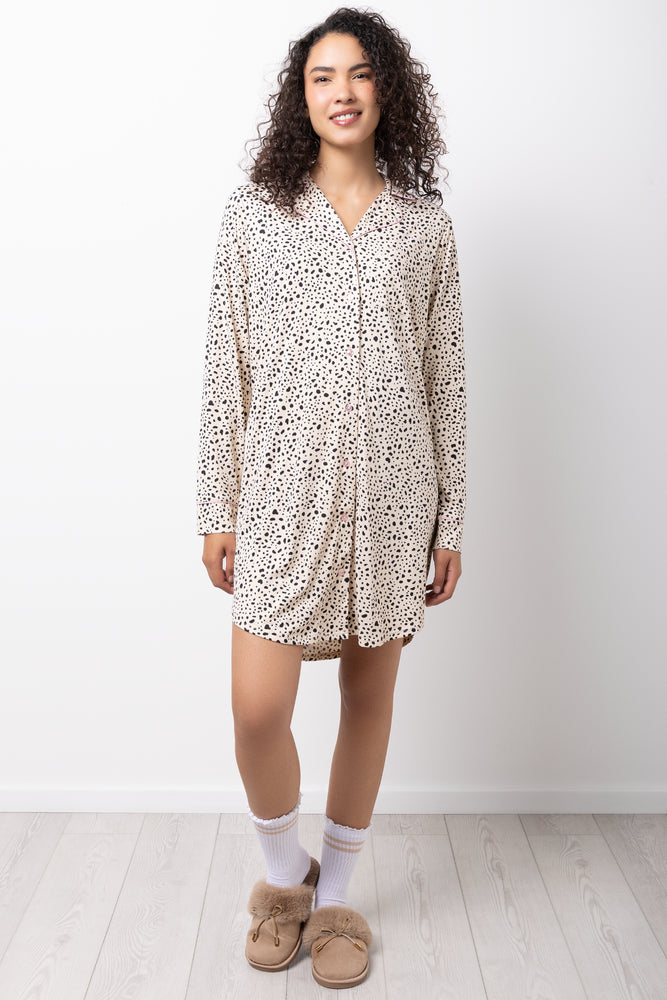 Bambi Print Sleepshirt Natural
