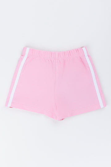 Pink Knit Terry Shorts