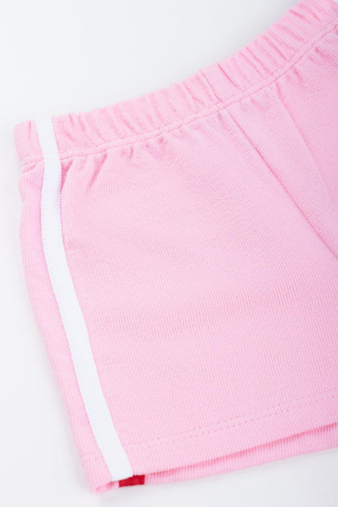 Pink Knit Terry Shorts (1)