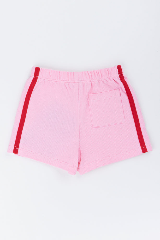 Pink Knit Terry Shorts (2)
