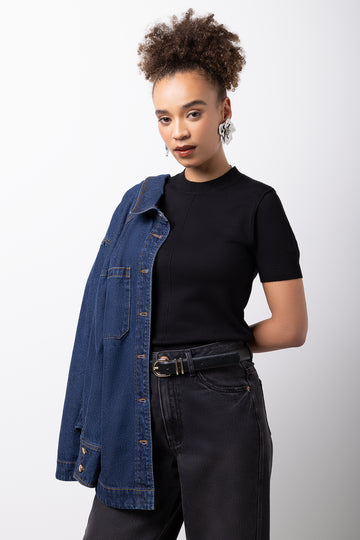 Ballerina Sleeve Crewneck Knitwear Top
