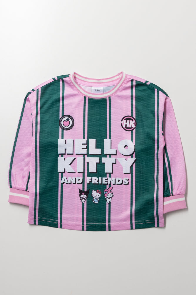 Hello Kitty Football Jersey Green And Pink