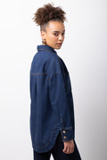 Long Sleeve Denim Shirt Blue (2)