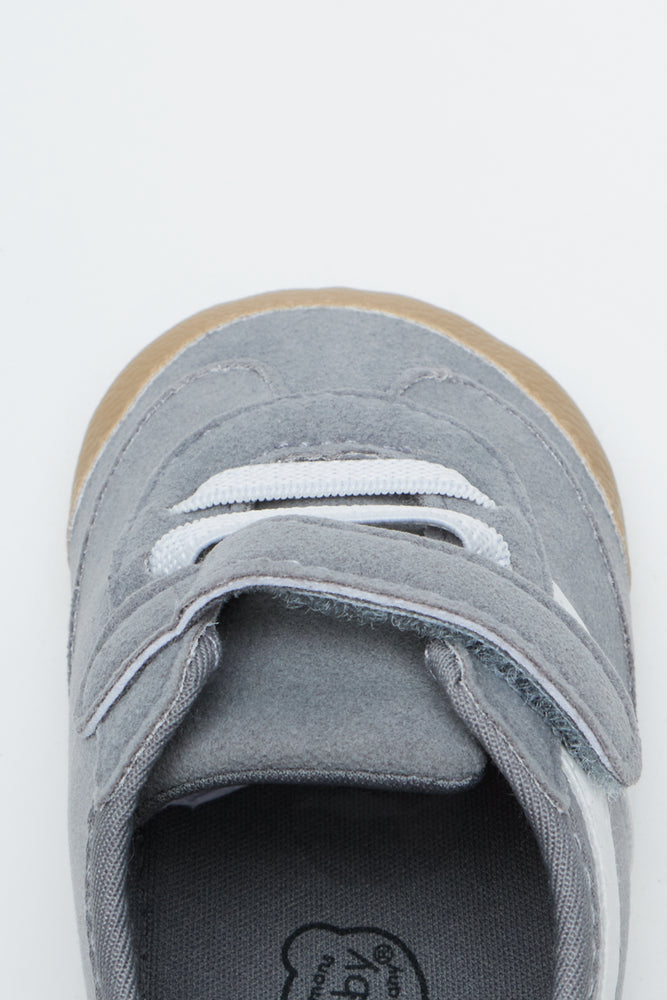 Grey Retro Crib Sneakers (4)