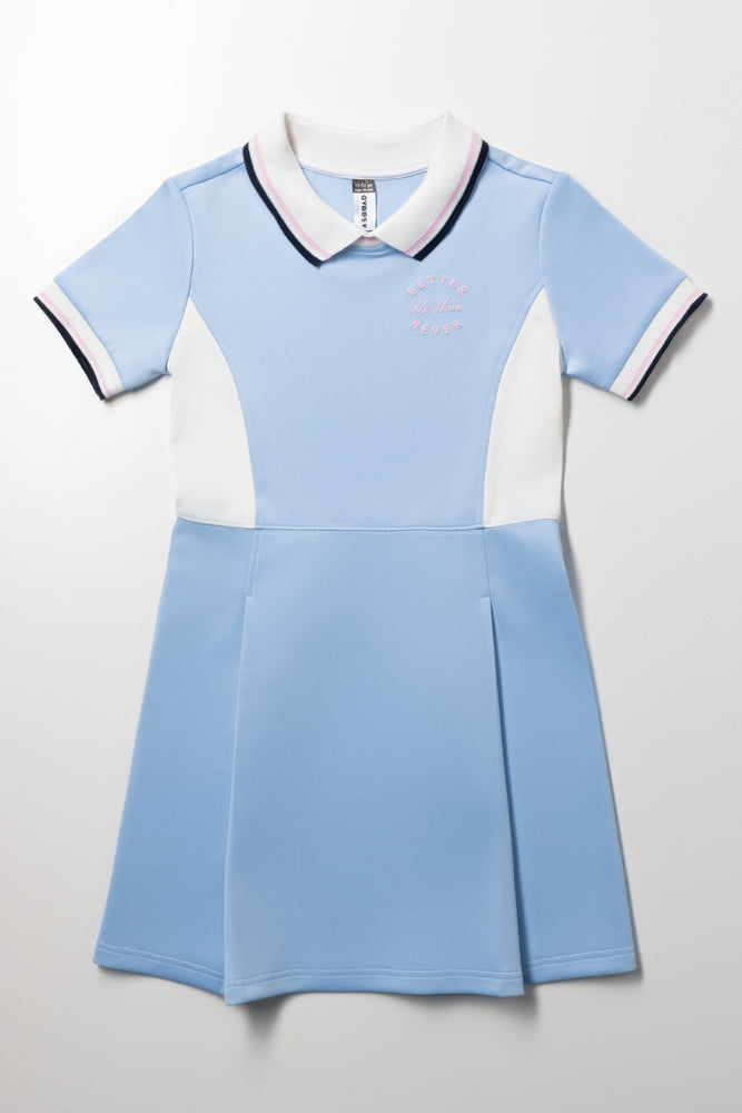 Light Blue Collared Tennis Dress