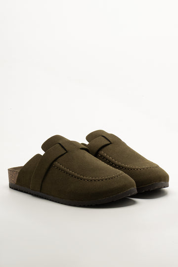 Stitch Detail Clog Brown