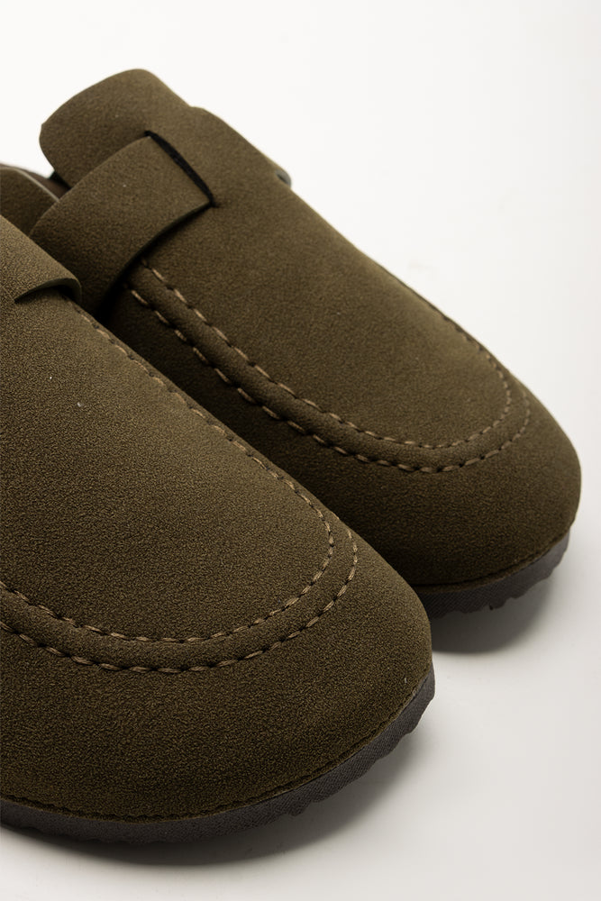 Stitch Detail Clog Brown (2)