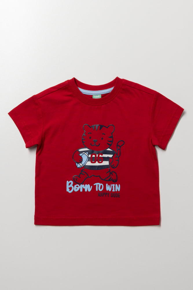 Tiger Short Sleeve T-Shirt Red