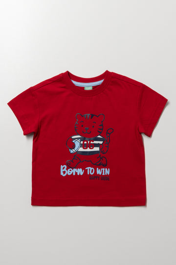 Tiger Short Sleeve T-Shirt Red