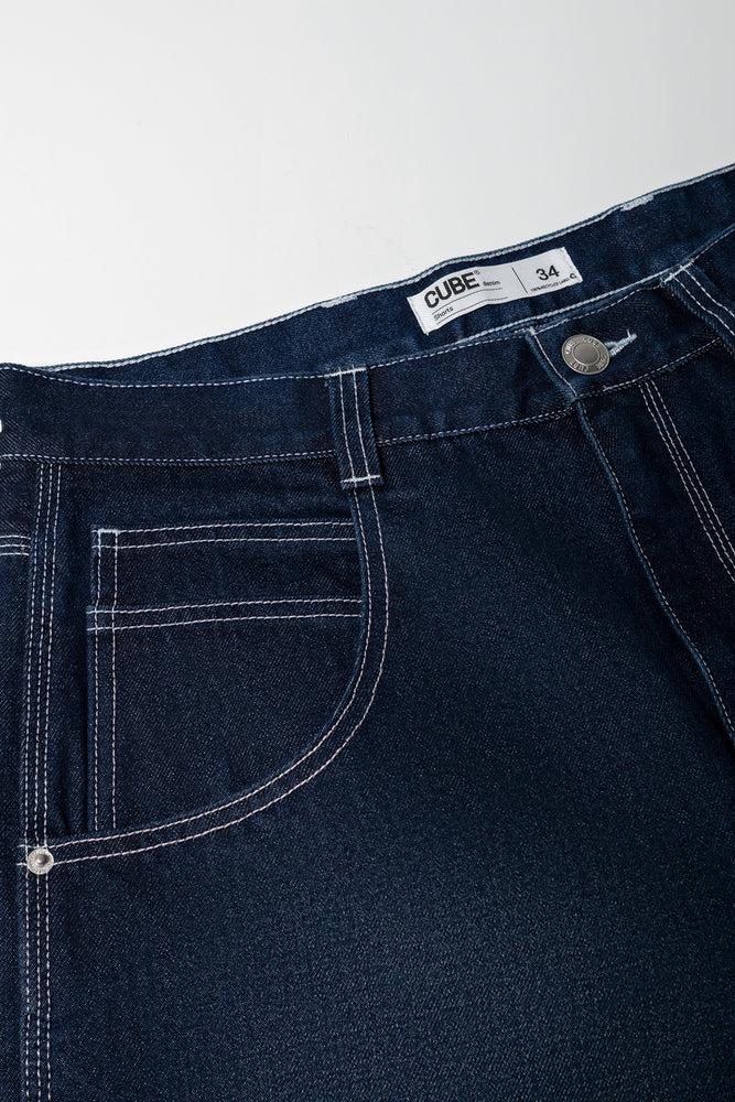 Indigo Denim Carpenter Shorts (1)
