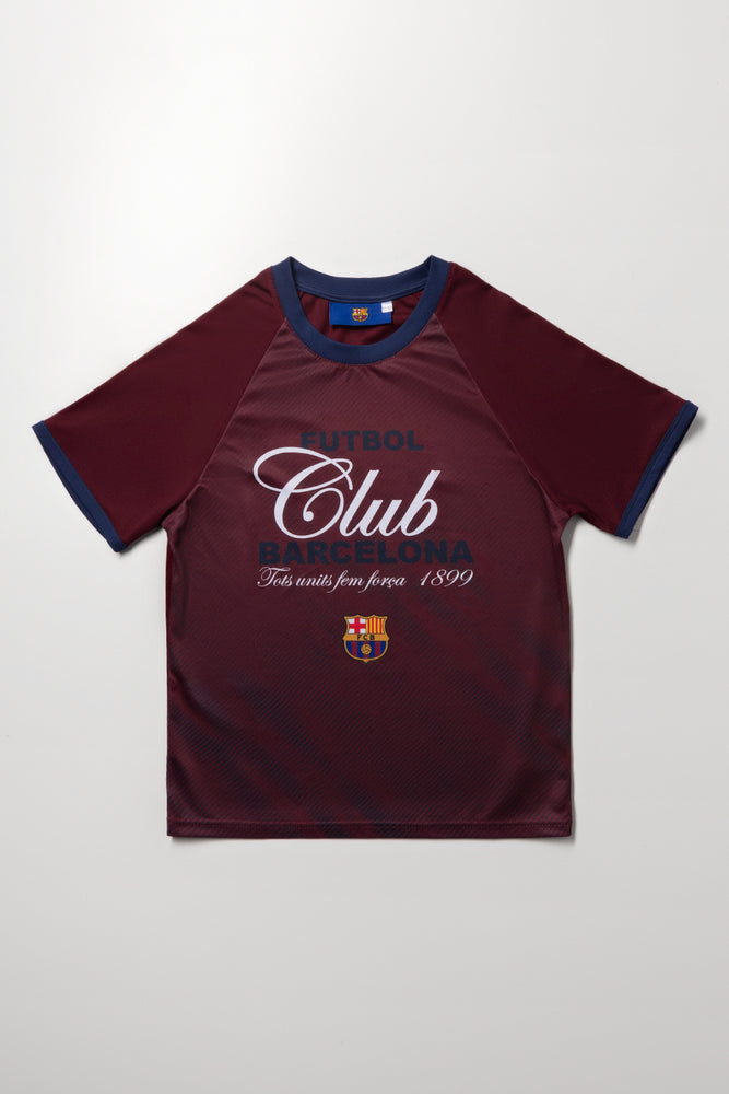 Maroon Barcelona Soccer T-Shirt