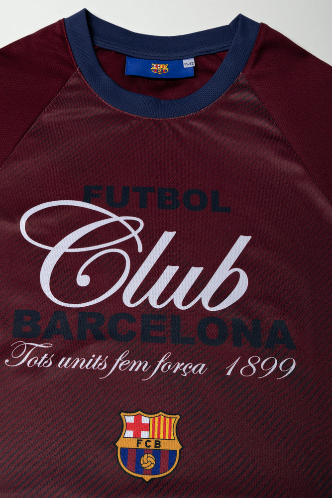 Maroon Barcelona Soccer T-Shirt (1)