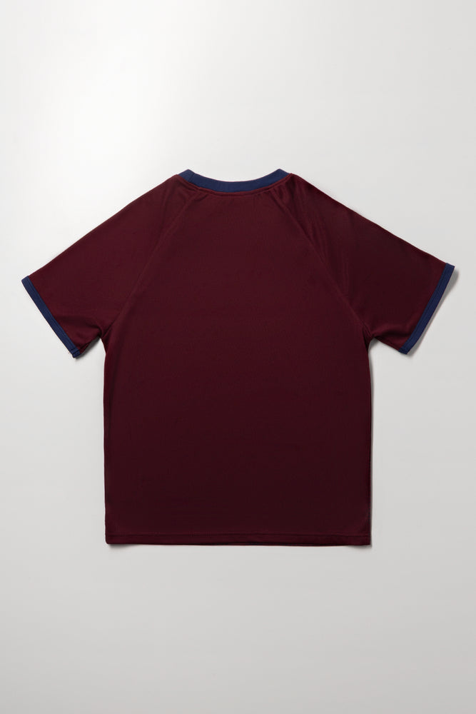 Maroon Barcelona Soccer T-Shirt (2)
