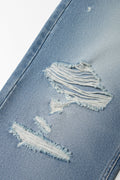 Light Blue High Rise Ripped Barrel Jeans (2)