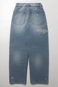 Light Blue High Rise Ripped Barrel Jeans (3)