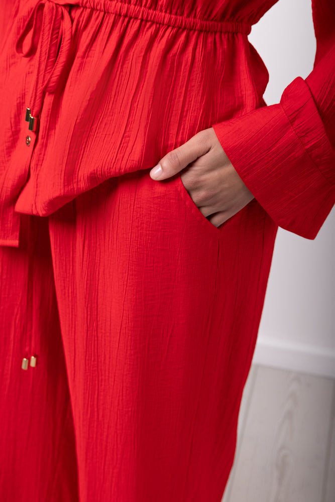 Crinkle Pants Red (3)
