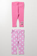 Minnie Mouse Pink Leggings 2 Pack
