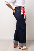 Straight Leg Denim Jeans with Turn Up (1)