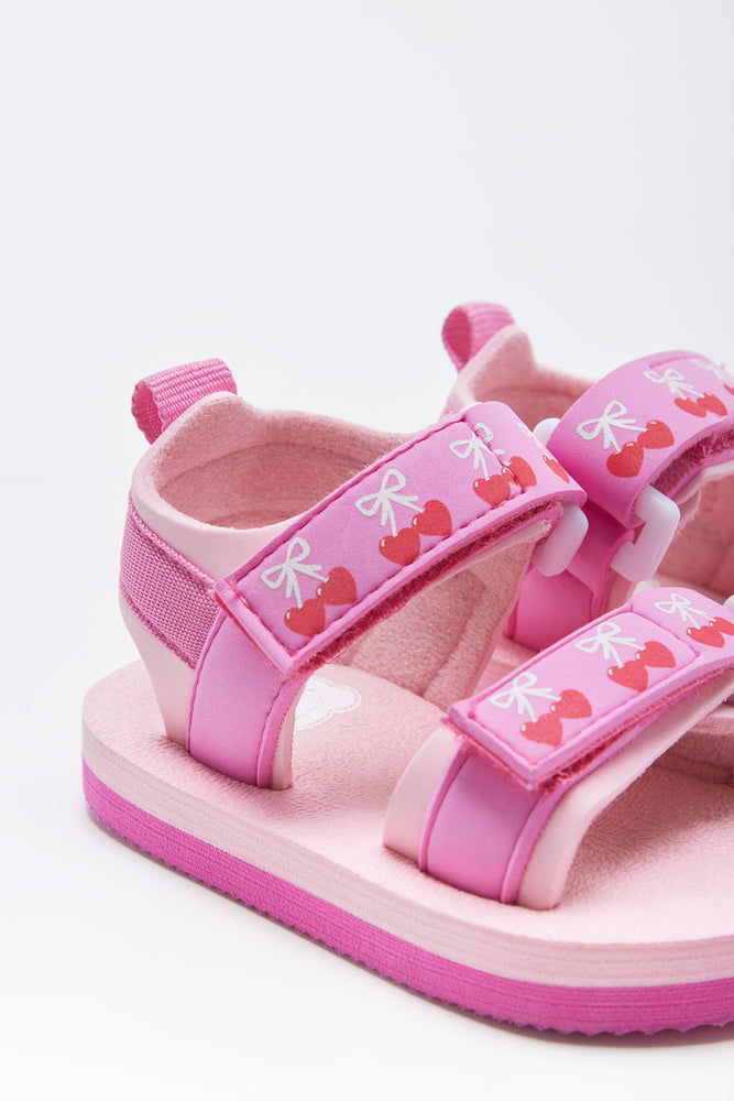 Cherry Print Sandal Pink (2)