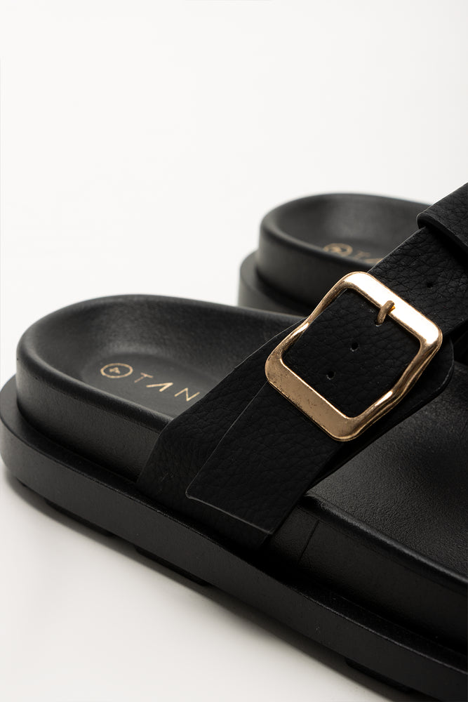 T-Bar Buckle Sandals Black (3)
