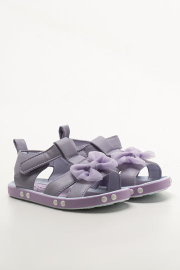 Lilac Bow Open Toe Sandals