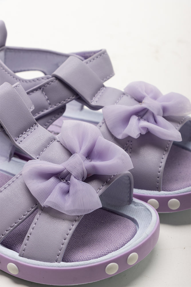 Lilac Bow Open Toe Sandals (2)