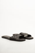 Weave Mule Sandals Brown
