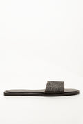Weave Mule Sandals Brown (1)