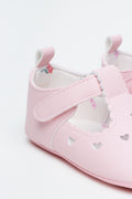 Pink Heart Scalloped Baby Pumps (3)