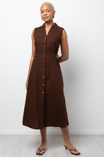 Shirt Dress Brown