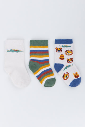 Safari Animal Print Baby Socks